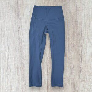 Lululemon Align High-Rise Yoga Leggings Blue Gray Nulu Fabric Size 2